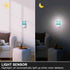 Chrobak LED Night Light,Elegant Teal Green Glitter Sparkle Confetti LED Night Light Plug into Wall with Dusk to Dawn