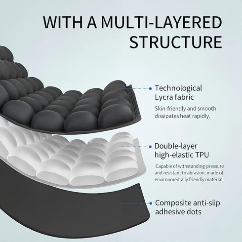 generic Portable Inflatable Cushion for Long Flights and Office Chairs - Anti-Slip and Adjustable