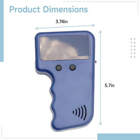 Funabridge 125 6 6 5.7 3.7 2 Handheld Id Copier, Khz Reader Writer, With Cards And Key Fobs, For Door Access, X X