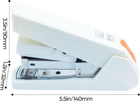 M&G Effortless Desktop Stapler, 50 Sheet Capacity, One Finger Stapling, Includes 1000 Staples, Portable for Office