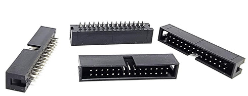 25-Pack 30P DC3 2.54mm 0.1" Pitch 30 Pins Male Box Headers, 2x15 Dual Rows PCB DIP Connector