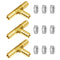 Joywayus 3/8" Hose Barb Fitting, Tee 3 Way Brass Intersection/Split Fitting for Water/Fuel/Air