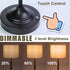 5200mAh Dimming 2700K Cordless Touch Table Lamp for Bedroom, Rechargeable Battery Operated Nightstand Light with Fabric