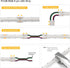 BTF-LIGHTING FCOB 4Pin 10mm Connector Kit, 30pcs Corner Connectors, 30pcs Gapless Solderless Connectors, 10pcs 22AWG