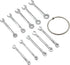20pcs Mini Wrench Set, Open End Wrench Ignition Wrench Sets with Chain Ring, British/Metric Type