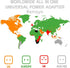 Worldwide Portable Universal Power Adapter, All in One International Travel Wall Charger for USA EU UK Outlets