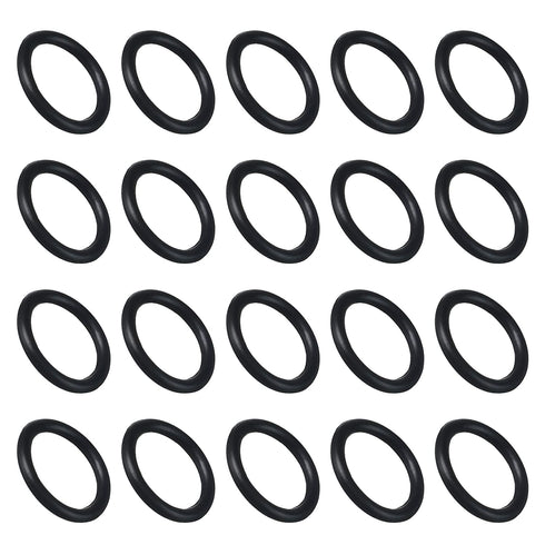 Othmro 50pcs Nitrile Rubber O-Rings, 2mm Wire Dia 16mm OD for Oil or Air Sealing, Black