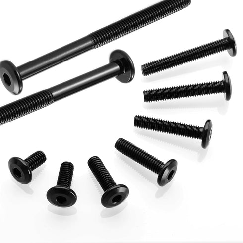 Hincell M6x18mm 50pcs, 304 Hex Socket Head Cap Screws, Stainless Steel, Black Oxide, Crib & Furniture Assembly, Kitchen