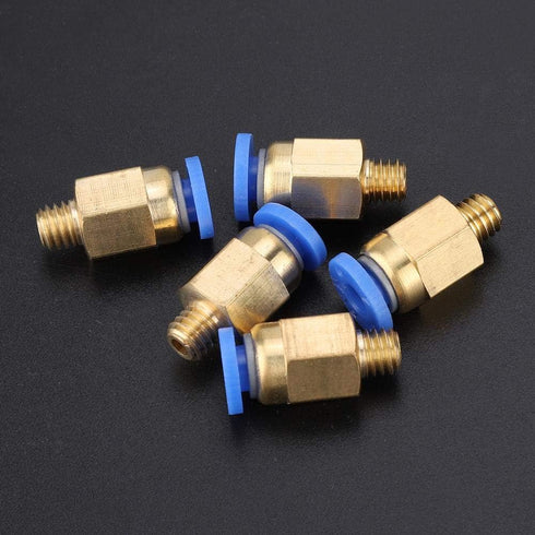 5PCS PC4 M6 Straight through Pneumatic Connector,3D Printer Accessories Joint Outer Diameter 4MM for PU hose, nylon tube, etc by FOSA