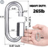 Quick Link, Lsqurel 304 Stainless Steel D Shape Locking Carabiner, Heavy Duty Chain Link for Outdoor Use