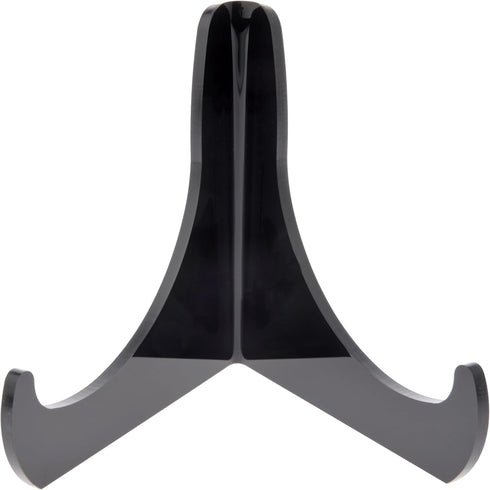 Plymor Small Black Acrylic 60-Degree Angle Easel With Deep Support Ledges, 3" H x 3.125" W x 2.5" D