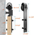 ZEKOO J-Style Sliding Barn Door Hanger, Roller, Stopper, Floor Guide, Black