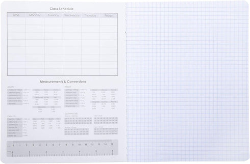 Mintra Office Composition Books, Sturdy Flexible Cover, 4 Pack, 4x4 Comp Book, Graph