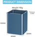 Square Metal Pen Holder, Desktop Pencil Cup for Stationery Organization, Office Desktop Accessories (Blue)