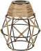 Aksipo 1 Pack Industrial Hemp Rope Pendant Lamp Shade, Small Vintage Boho Hanging