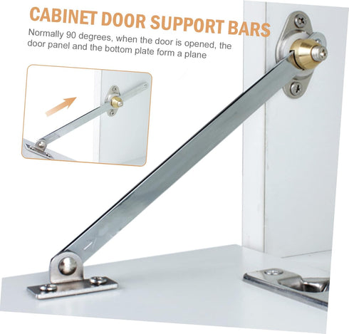 4pcs DOITOOL Stretch Bars for Cabinet Door Support Sturdy Jackstays Thicker Design for Bedside Cabinets Hinges Door