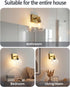 Ruibutrade 1-Light Bathroom Light Fixtures, Matte Gold Vanity Light with Hand-Blown Thick Glass Shade, High Clarity