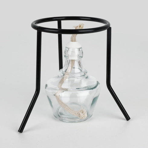 stonylab Durable Lab Metal Tripod Stand for Bunsen Burner, Reusable Laboratory Use, Black