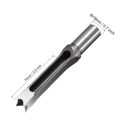 uxcell 15mm x 215mm Square Hole Drill Bits for Wood, Mortising Chisel Bit Auger Cutter Tool for Carpentry
