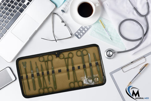 Advanced Dissection Kit - 24 Pieces Total. High Grade Stainless Steel Instruments Perfect for Anatomy, Biology, Botany, Veterinary and Medical Students 11 Bonus Scalpel MLT-03