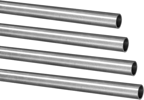 5/16" OD 304 Stainless Steel Tube, 1mm Thickened Wall, 12" Length Round Metal Tube, 4 Pcs for Industrial Use