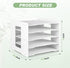 Juexica 2 Pack Scrapbook Paper Organizer - 12.6 x 12.6 x 11 Inches, 5 Tier Stackable File Organizer for Home Office