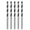 5pcs Brad Point Drill Bits 4mm (5/32''), Straight Round Shank Metric Spiral Twist Bits for Softwood and Hardwood