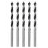 5pcs Brad Point Drill Bits 4mm (5/32''), Straight Round Shank Metric Spiral Twist Bits for Softwood and Hardwood