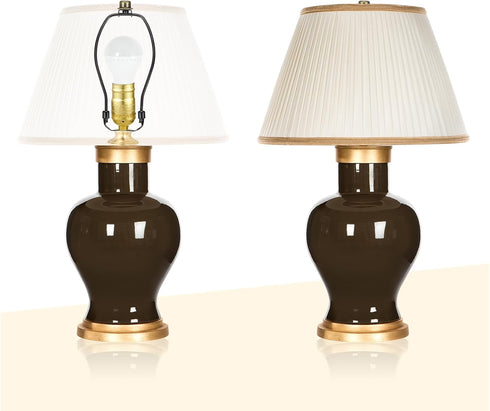 2Pcs 0.5" 1/4-27 uxcell Tall Lamp Finials Bronze, Thread Lamp Cap Knob Decoration Screw Cap Nuts with Cleaning Cloth