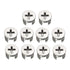 uxcell 10 Pcs Furniture Cam Lock Nut Connectors, 15x12mm for Cabinet Drawer Wardrobe Panel