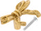 KALLORY Brass Bowknot Cabinet Pull Handle, Decorative Metal Drawer Knobs, Gold Small