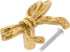 KALLORY Brass Bowknot Cabinet Pull Handle, Decorative Metal Drawer Knobs, Gold Small