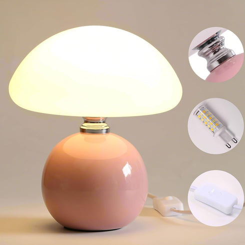 Stands,3 Mushroom Lamp for Bedroom Living Room,Mushroom Table Lamps for Bedside Night Color Temperature Desk Small