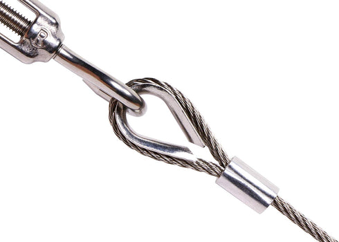 Penta Angel M6 304 Stainless Steel 7/32" - 1/4" Diameter Wire Rope Cable Thimbles, 20PCS (M6)