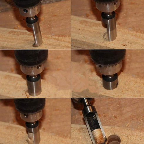 Utoolmart 8pcs Wood Plug Cutter Drills Bit Set - 1/4 3/8 1/2 5/8 for Woodworking, High Carbon Steel