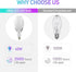 ORALUCE Super Bright LED Light Bulb 40W, ED90 E26 500W Equivalent, 4000K Neutral White 4800LM, 1 Pack