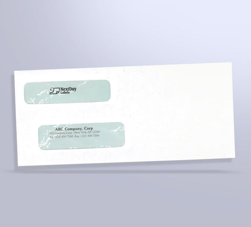 NextDayLabels - 100 Double Window SELF Seal Security Check Envelopes | Compatible with QuickBooks and Other Checks