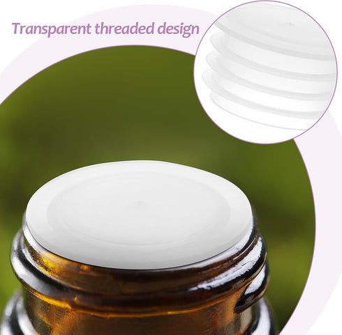 100pcs 16mm jojofuny Reusable Plastic Bottle Caps with No-hole Dust-proof Inner Plugs, Screw-on Seal Lids for Milk