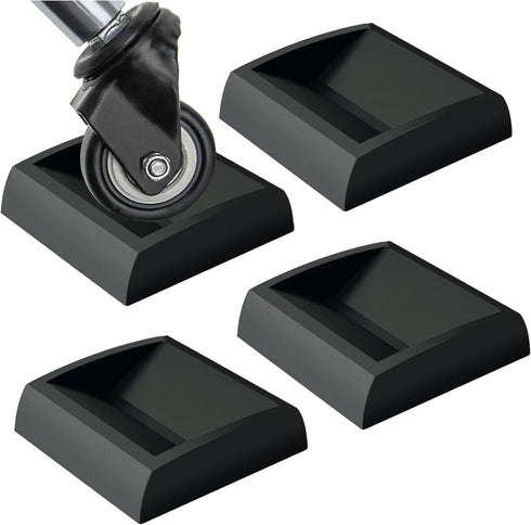 WELLGO Bed Stoppers & Furniture Cups 4 Pack 2"x2" - Premium Silicone Casters for Sofa, Bed, Chairs, Prevents Scratches