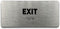 Exit Identification Sign - ADA Compliant, Raised Icons, Braille, Brushed Aluminum, 7"W x 3"H, Made in USA