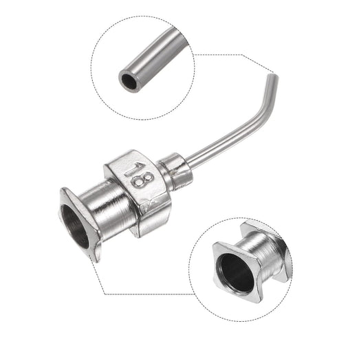 12pcs 18 Gauge 1/2" Stainless Steel Blunt Tip Dispensing Needles with Luer Lock for Ink, Glue, Syringes