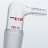 Glass 90 Degree Vacuum/Gas Adapter, Borosilicate Glass Bent Inlet Adapter with 29/42 Inner Joint and Hose for Laboratory Lab Supply