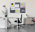 Large 11.8"x11.8" Felt Board Tiles for Wall, 30 Push Pins, Pack of 6 Pin Board Notice Boards for Home Office