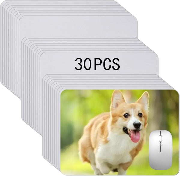 OKBA 30 PCS White Mouse pad for Heat Press Printing, Mousepad for Heat