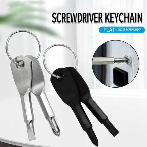 Utaly Portable Multifunction Key Chain Pocket Screwdriver Dual-purpose Mini Shape Travel Kits Outdoor Home Screwdriver