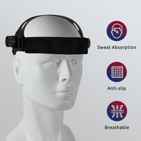 Welding Helmet Headgear, Replacement Headgear with Sweatband for Round Hole Welding Helmet