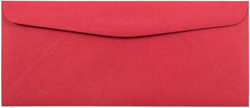 JAM PAPER #10 Business Colored Recycled Window Envelopes - 4 1/8 x 9 1/2 - Red Recycled - 50/Pack by JAM Paper