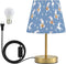 ALAZA Table Lamp for Bedroom Nightstand Easter Bunny Blue Bedside Lamp with