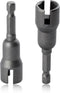 SPEEDWOX 2 Pcs Power Wing Nut Driver Set, 1/4 Inch Hex Shank Steel Drill Bits for Wing Nuts, Eye Screws