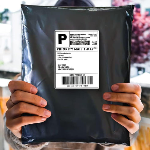 POLYSELLS 500 pcs Black Poly Mailers - 12x15.5 Inches Shipping Envelopes, Waterproof and Tear-resistant